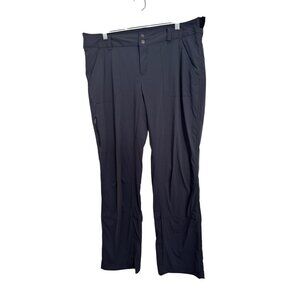 Columbia Womens Gray Outdoor Pants Size 14 Short Durable Nylon & Elastane Blend